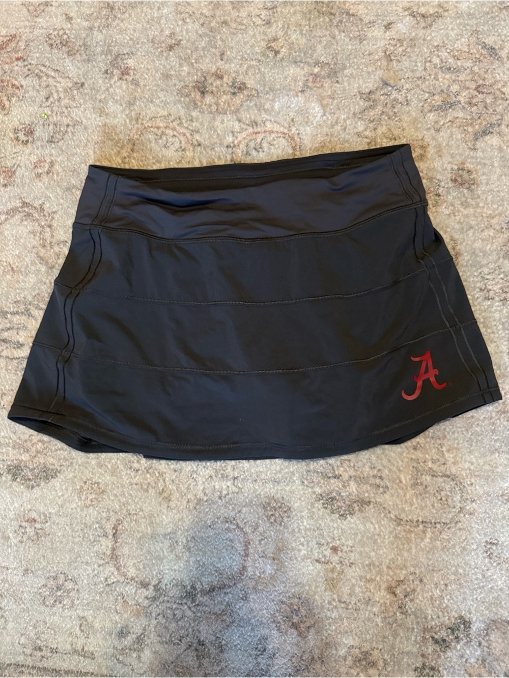Black Lululemon Skort with Crimson 'A' Accent